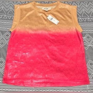 Anthropologie Porridge Slinky Pink Ombre Boxy Muscle Tee Size XS